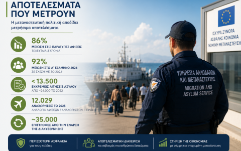 Η μεταναστευτική πολιτική αποδίδει μετρήσιμα αποτελέσματα